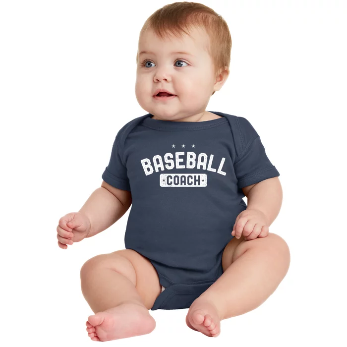 Baseball Coach Vintage Baseball Baby Bodysuit