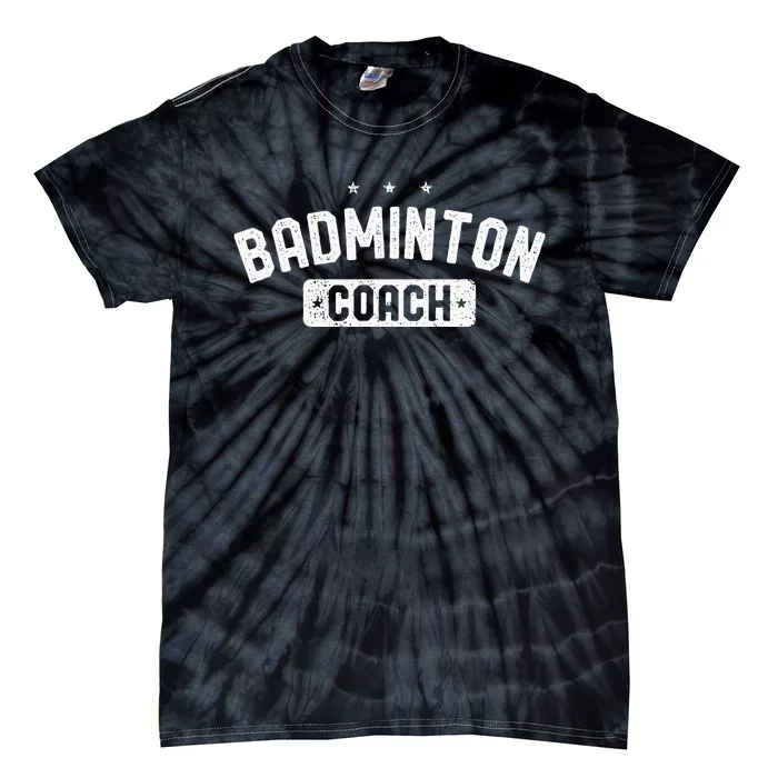 Badminton Coach Vintage Badminton Tie-Dye T-Shirt