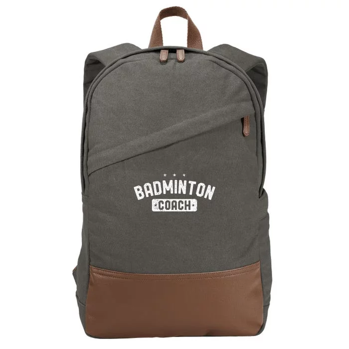 Badminton Coach Vintage Badminton Cotton Canvas Backpack