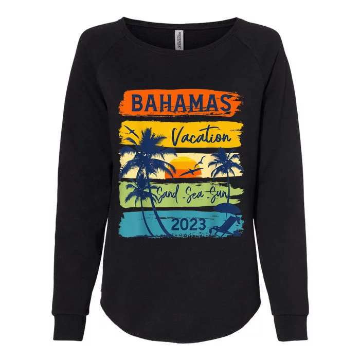 Bahamas Caribe Vacation Happy Family Group Summer Womens California Wash Sweatshirt