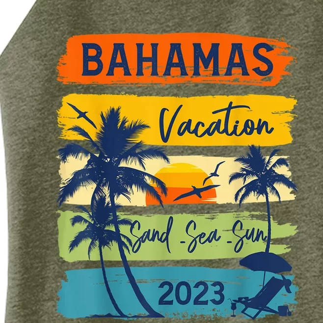 Bahamas Caribe Vacation Happy Family Group Summer Women’s Perfect Tri Rocker Tank