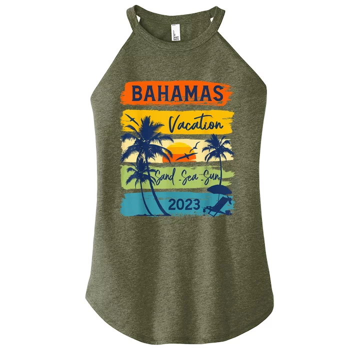 Bahamas Caribe Vacation Happy Family Group Summer Women’s Perfect Tri Rocker Tank