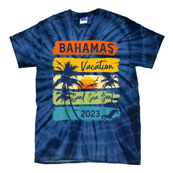 Bahamas Caribe Vacation Happy Family Group Summer Tie-Dye T-Shirt