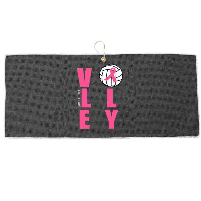 Breast Cancer Volleyball Pink Ribbon Volley For The Cure Large Microfiber Waffle Golf Towel