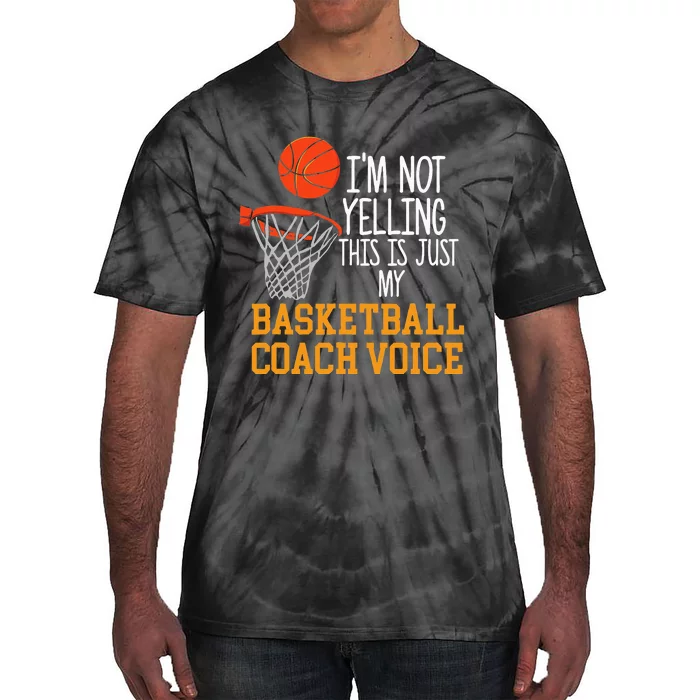 Basketball Coach Voice Funny Basketball Coach Tie-Dye T-Shirt