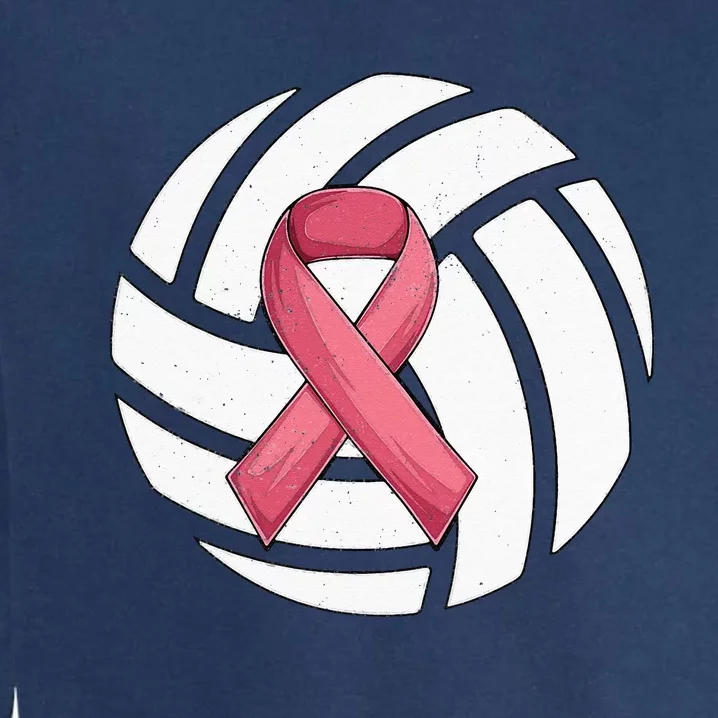 Breast Cancer Volleyball Pink Ribbon Awareness Costume Garment-Dyed Sweatshirt