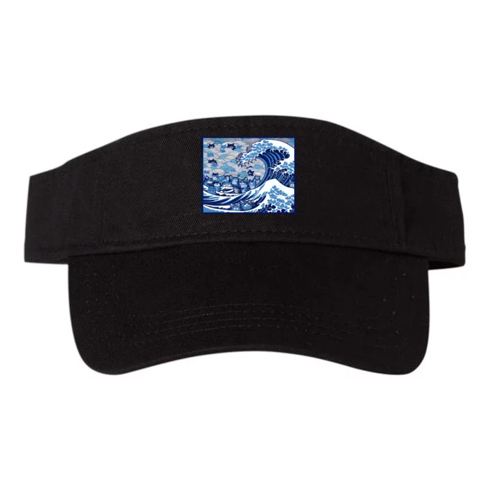 Blue Cats Wave For Kamala Funny Cat Ladies Wave Of Blue Design Valucap Bio-Washed Visor