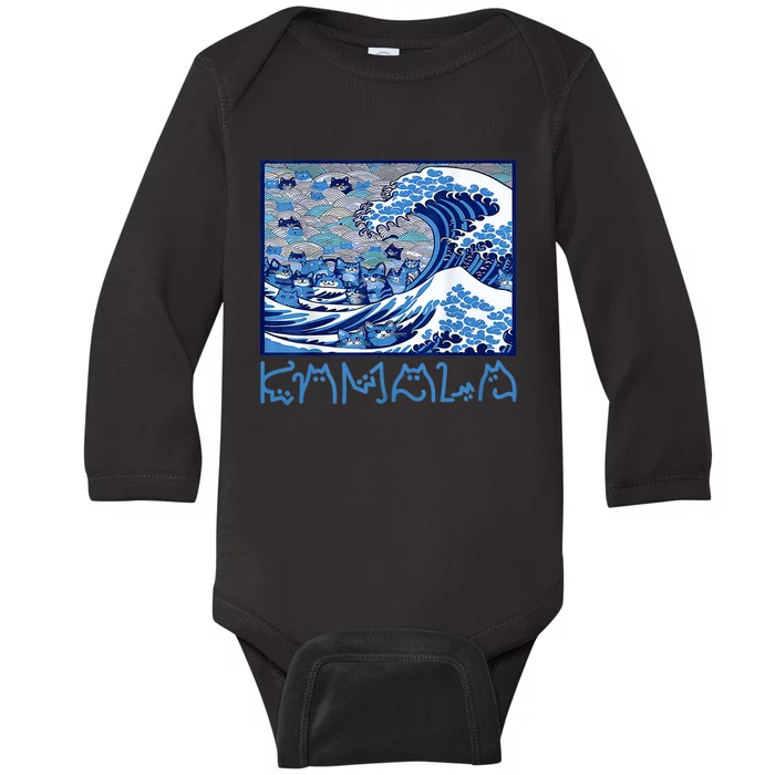 Blue Cats Wave Childless Cat Lady For Kama 2024 Baby Long Sleeve Bodysuit