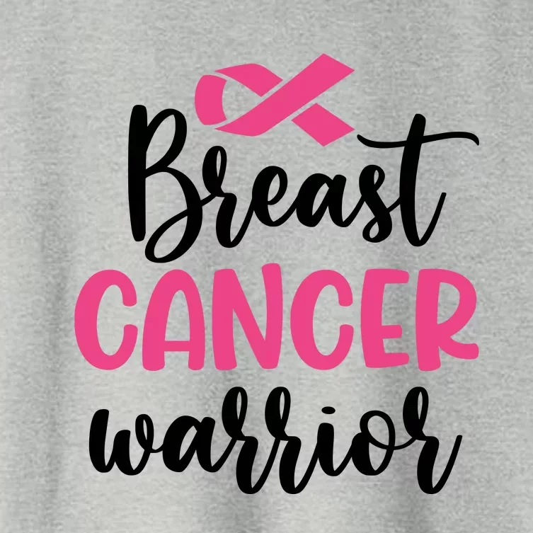 Breast Cancer Warrior Pink Ribbon Breast Cancer Women's Crop Top Tee