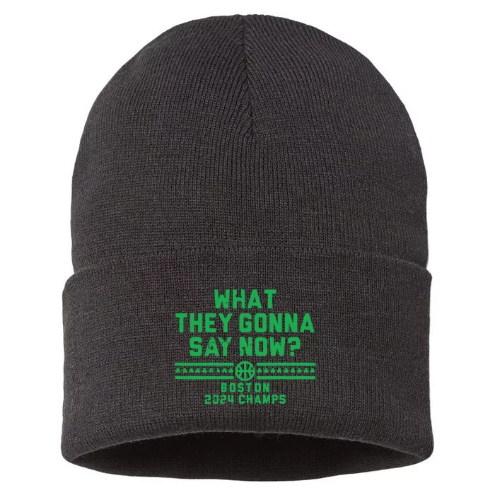 Boston Champs What They Gonna Say Now Sustainable Knit Beanie