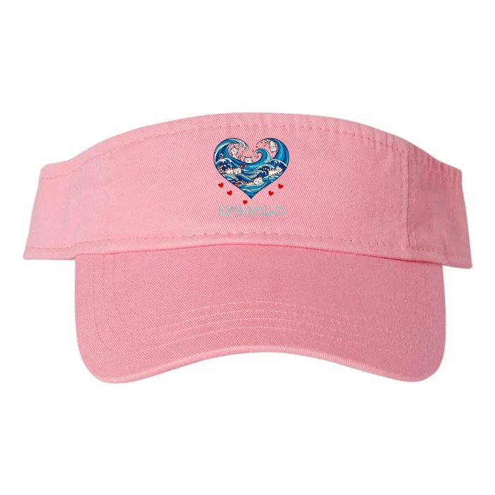 Blue Cats Wave Heart For Kamala Harris Cat Owners Valucap Bio-Washed Visor