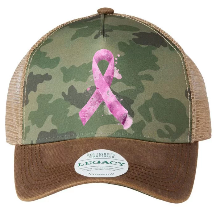 Breast Cancer Watercolor Ribbon Legacy Tie Dye Trucker Hat