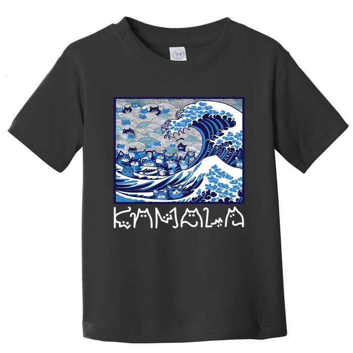 Blue Cats Wave For Kamala Funny Toddler T-Shirt