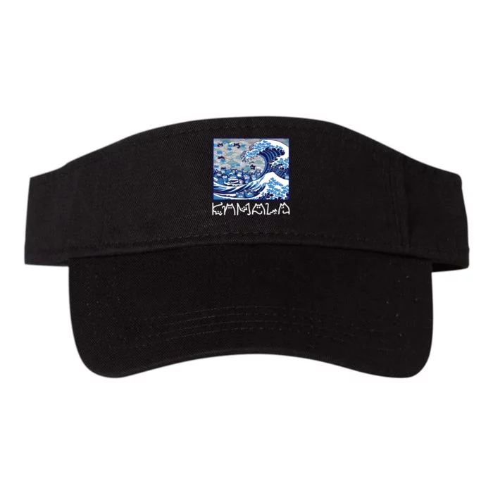 Blue Cats Wave For Kamala Funny Valucap Bio-Washed Visor