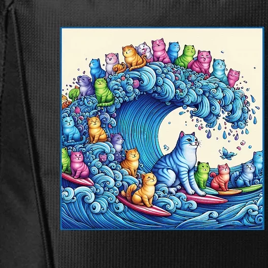 Blue Cats Wave For Kamala City Backpack