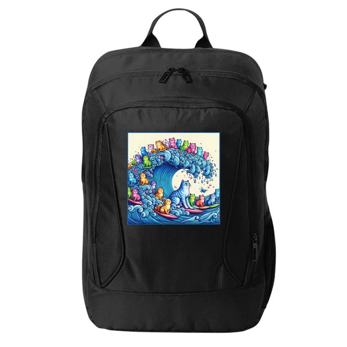 Blue Cats Wave For Kamala City Backpack