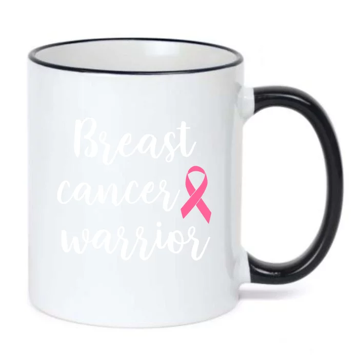 Breast Cancer Warrior Gift Black Color Changing Mug