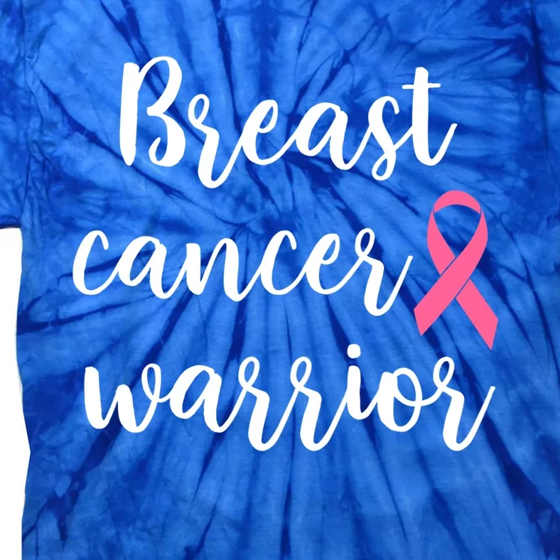 Breast Cancer Warrior Gift Tie-Dye T-Shirt