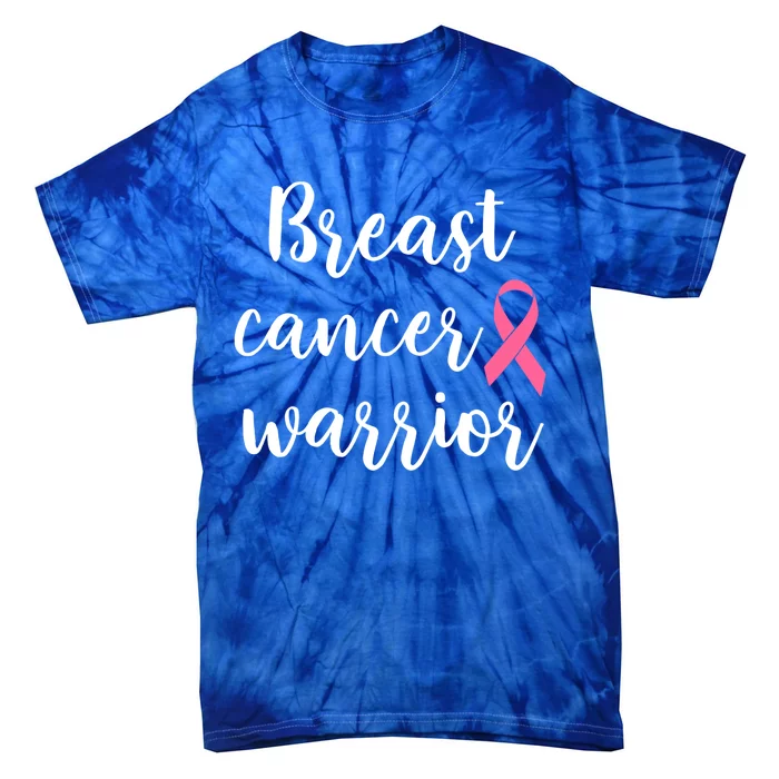 Breast Cancer Warrior Gift Tie-Dye T-Shirt