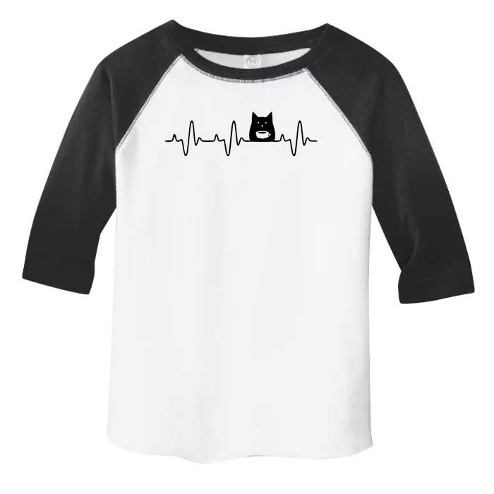 Black Cat With Coffee Cute Cats And Coffee Lover Toddler Fine Jersey T-Shirt