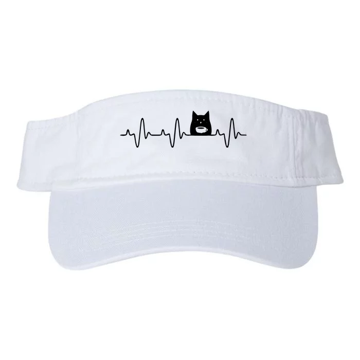 Black Cat With Coffee Cute Cats And Coffee Lover Valucap Bio-Washed Visor