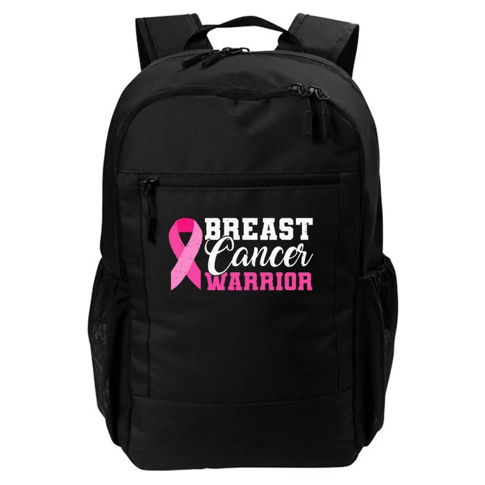 Breast Cancer Warrior Pink Ribbon Daily Commute Backpack