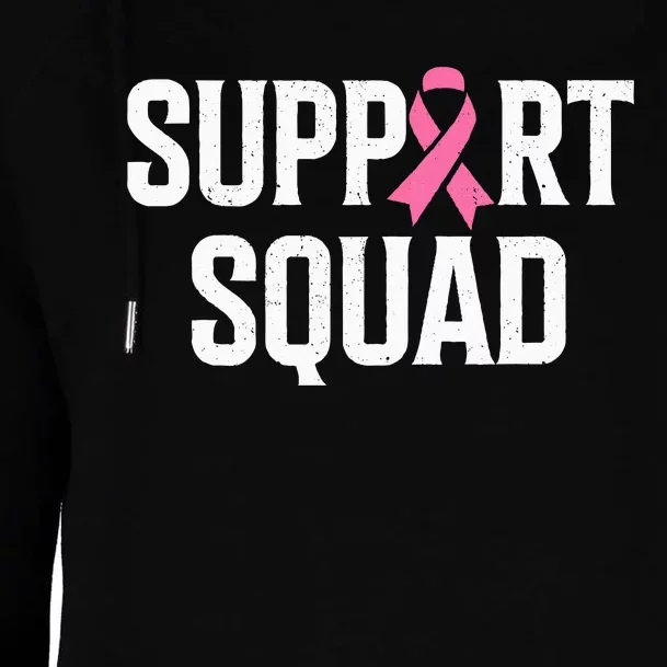 Breast Cancer Warrior Support Squad Breast Cancer Awareness Womens Funnel Neck Pullover Hood