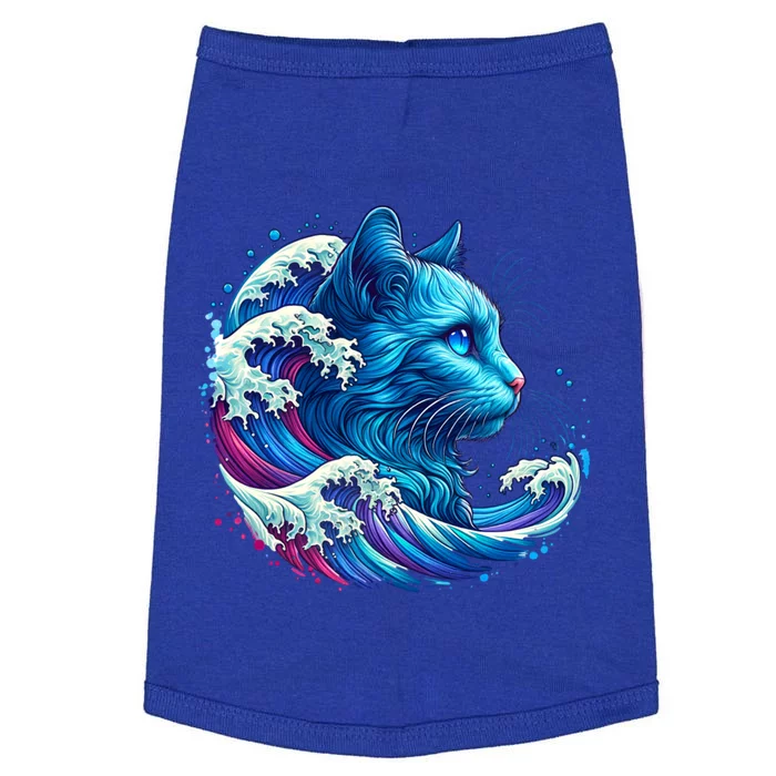 Blue Cat Wave For Kamala 47 Funny Cat Ladies Harris 2024 Cool Gift Doggie Tank