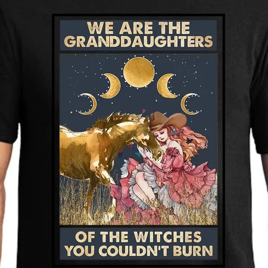 Boho Cow We Are The Granddaughters Of Witches Western Gift Pajama Set