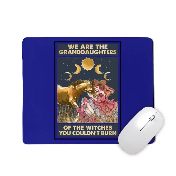 Boho Cow We Are The Granddaughters Of Witches Western Gift Mousepad