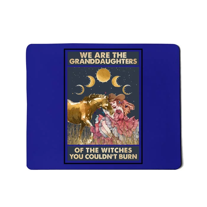 Boho Cow We Are The Granddaughters Of Witches Western Gift Mousepad