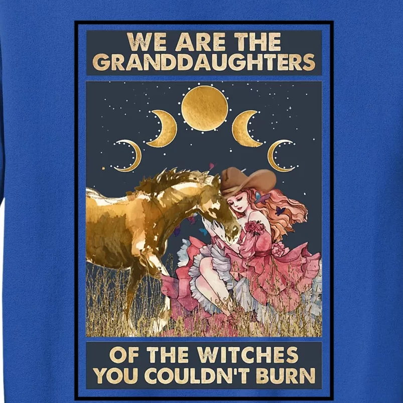 Boho Cow We Are The Granddaughters Of Witches Western Gift Tall Sweatshirt