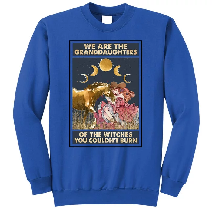 Boho Cow We Are The Granddaughters Of Witches Western Gift Tall Sweatshirt