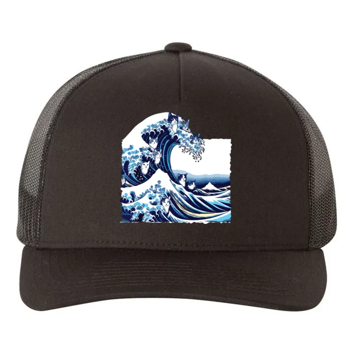 Blue Cats Wave For Kamala Funny Cat Owners Kamala Harris Yupoong Adult 5-Panel Trucker Hat