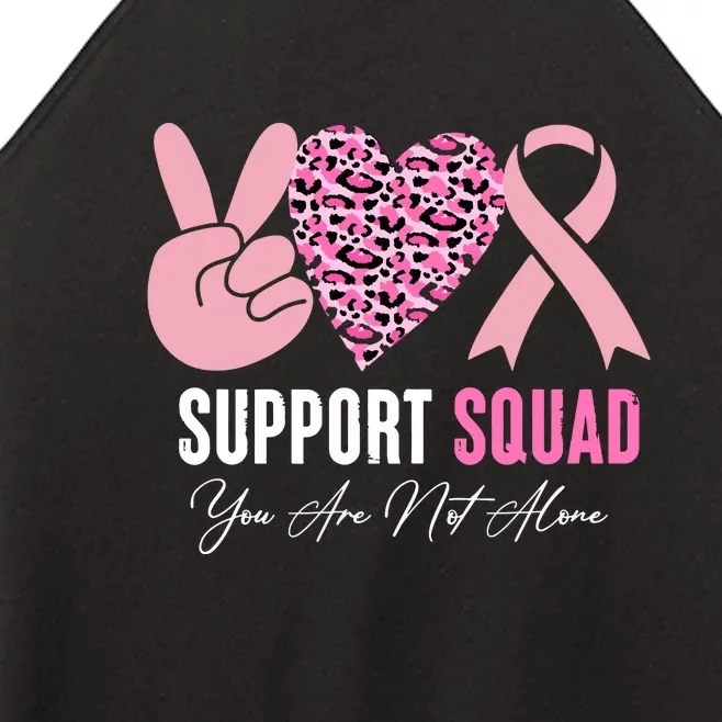 Breast Cancer Warrior Support Squad Leopard Pink Ribbon Gifts Women’s Perfect Tri Rocker Tank