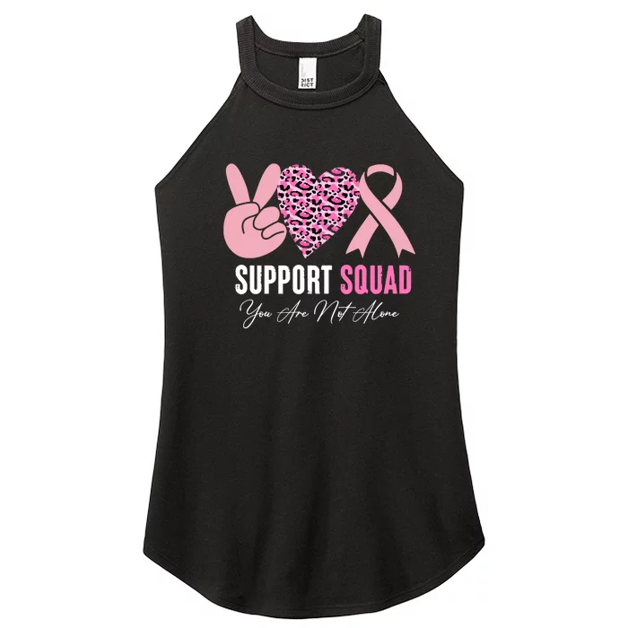 Breast Cancer Warrior Support Squad Leopard Pink Ribbon Gifts Women’s Perfect Tri Rocker Tank