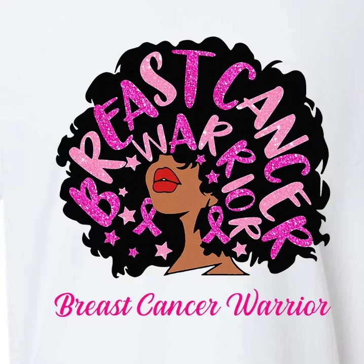 Breast Cancer Warrior Queen Black Woman Pink Ribbon October Sueded Cloud Jersey T-Shirt