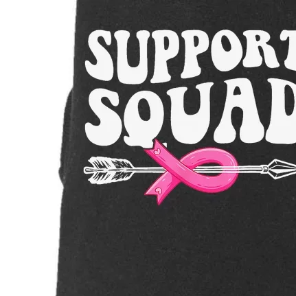 Breast Cancer Warrior Support Squad Breast Cancer Awareness Doggie 3-End Fleece Hoodie