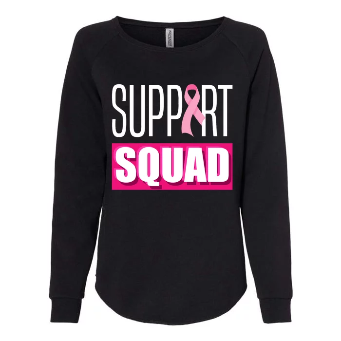 Breast Cancer Warrior Support Squad Breast Cancer Awareness We Wear Pink Womens California Wash Sweatshirt