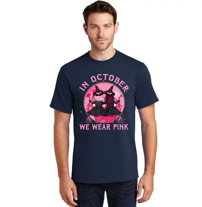 Breast Cancer Warrior Shirts Witches In October We Wear Pink Tall T-Shirt