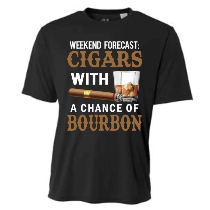 Bourbon, Cigar, Whiskey, Alcohol, Funny Cooling Performance Crew T-Shirt