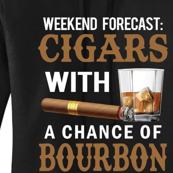 Bourbon, Cigar, Whiskey, Alcohol, Funny Women's Pullover Hoodie