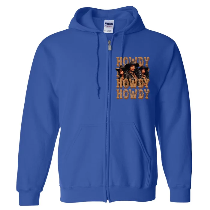 Black Cowgirls Western Rodeo Melanin Black History Full Zip Hoodie