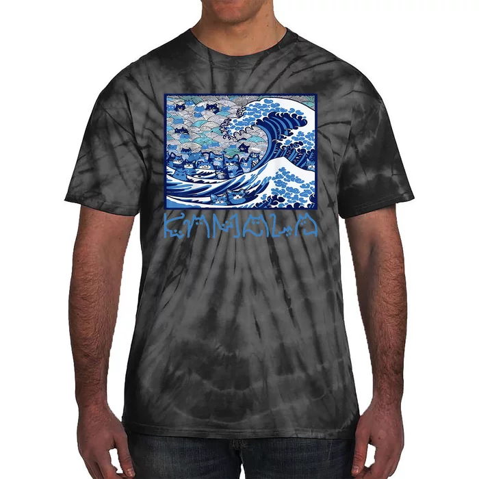 Blue Cats Wave For Kamala Funny 2024 Tie-Dye T-Shirt