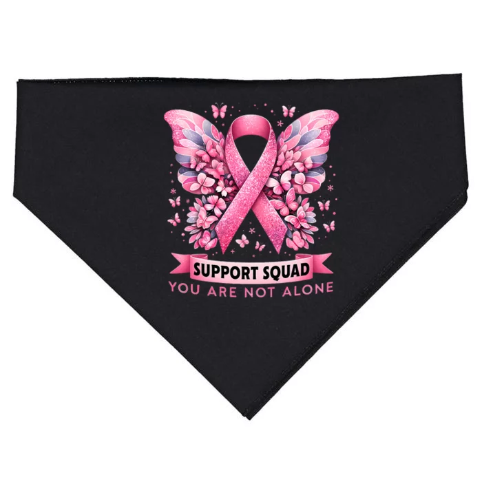 Breast Cancer Warrior Breast Cancer Awareness Support Squad USA-Made Doggie Bandana