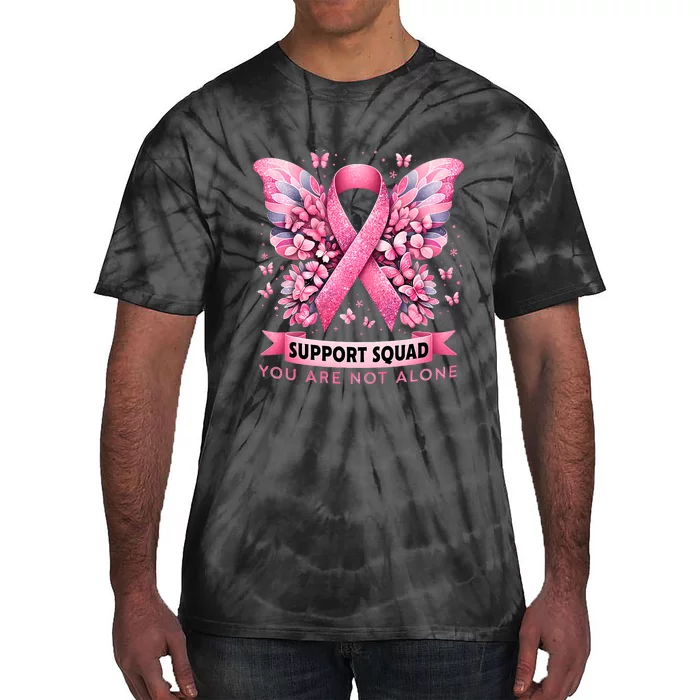 Breast Cancer Warrior Breast Cancer Awareness Support Squad Tie-Dye T-Shirt