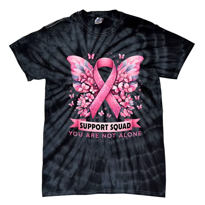 Breast Cancer Warrior Breast Cancer Awareness Support Squad Tie-Dye T-Shirt