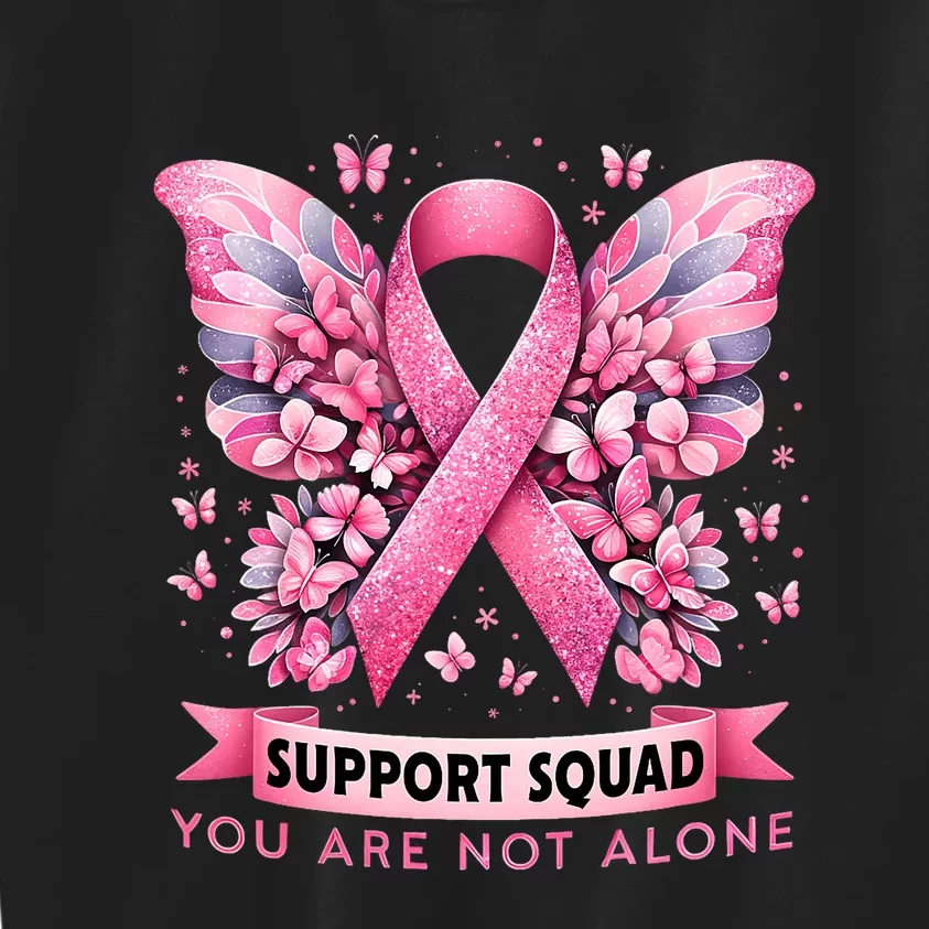 Breast Cancer Warrior Breast Cancer Awareness Support Squad Kids Sweatshirt