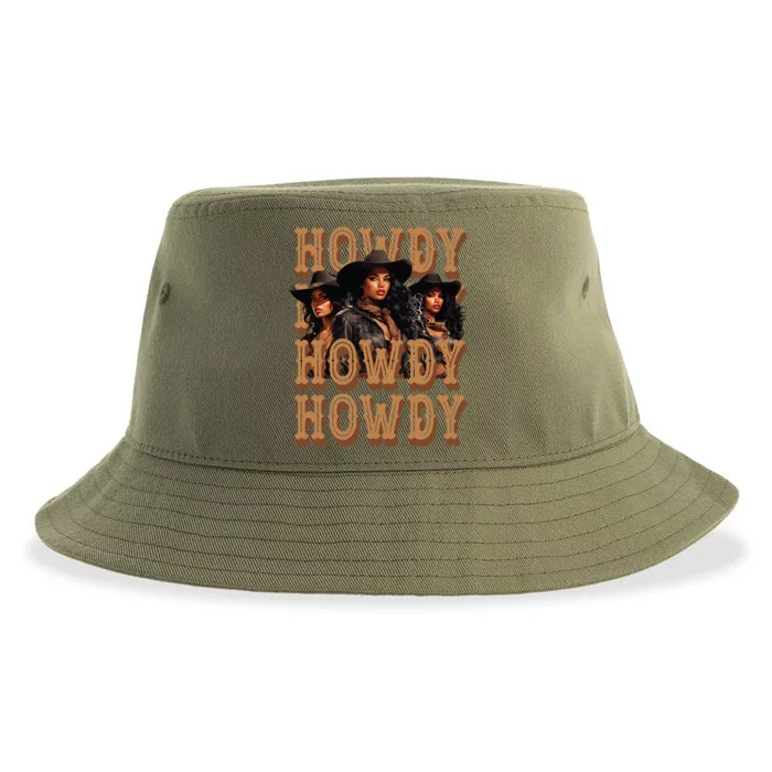 Black Cowgirls Western Rodeo Melanin Black History Howdy Sustainable Bucket Hat