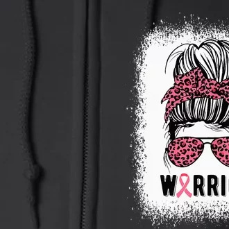 Breast Cancer Warrior Pink Ribbon Breast Cancer Awareness Full Zip Hoodie